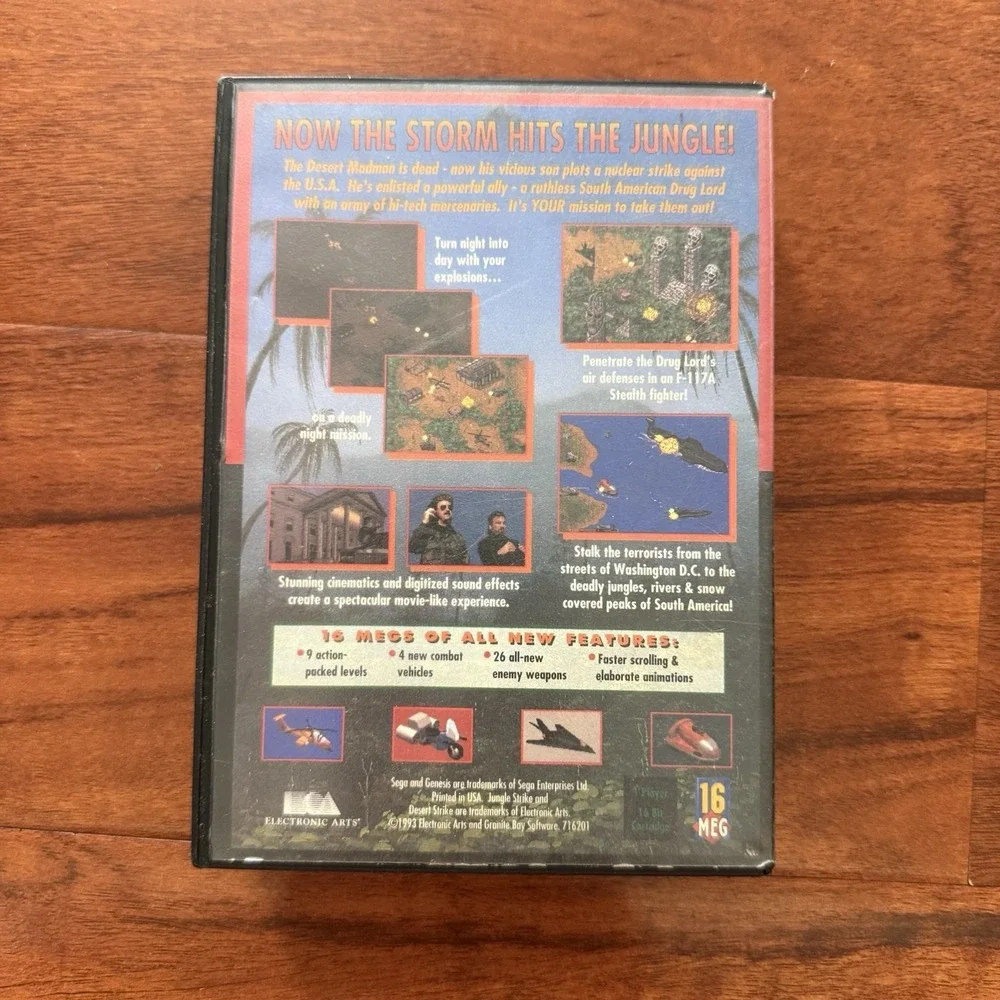 Jungle Strike (Sega Genesis, 1993) Original Box